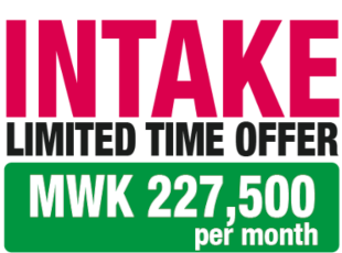 Intake - Limited time offer MWK 227,500 per month