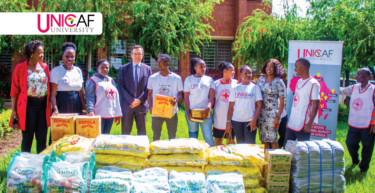Unicaf University Donates Relief Items to Cyclone Freddy Survivors in Malawi