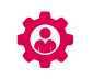 Gear with figure inside icon.