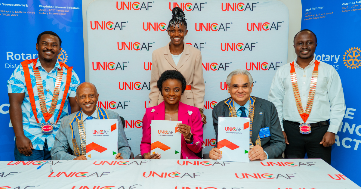 Unicaf and Rotary Districts 9215 & 9216 Sign Landmark Partnership