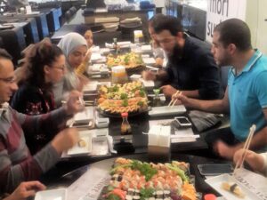 UNICAF Students in Egypt Meet for Sushi