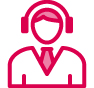Man with head set icon
