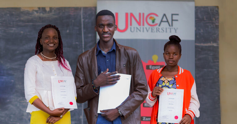 Unicaf University Awards Prizes to Top Students in Refugee Camp