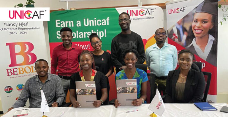 Unicaf and Rotaract Club of Nairobi Central Sign MOU