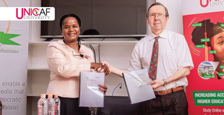 Unicaf University Signs MoU with Media Council of Malawi