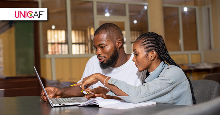 Students studying together