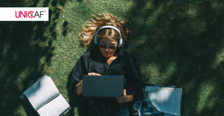 Student attending an online short course